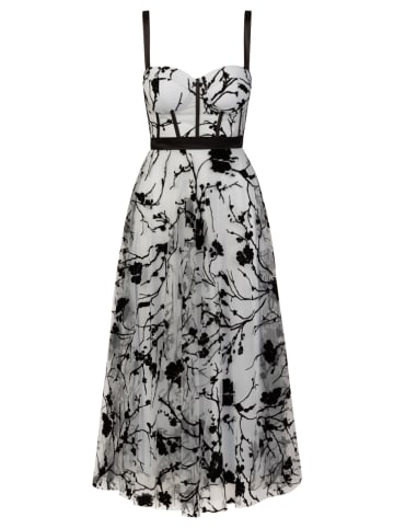 APART Sukienka w kolorze czarno-kremowym ze wzorem