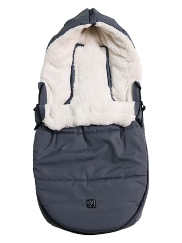 Kaiser Naturfellprodukte Babyschalen-Fußsack "Hoody 2.0" in Anthrazit - (L)80 x (B)40 cm