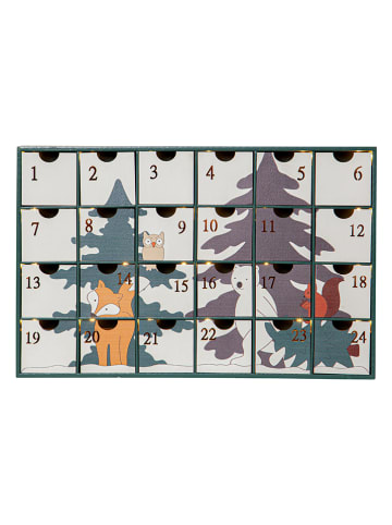 STAR Trading Kalendarz adwentowy LED "Forest Friends" ze wzorem - 38 x 24,5 cm