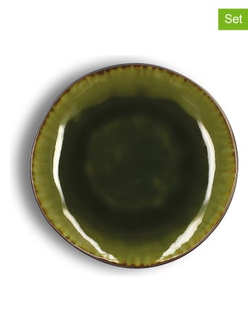 Ogo Living Talerzyki deserowe (6 szt.) "Meta" w kolorze zielonym - Ø 20,5 cm