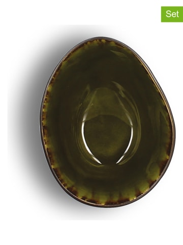 Ogo Living 6-delige set: minikommen "Meta" groen/zwart - Ø 10 cm