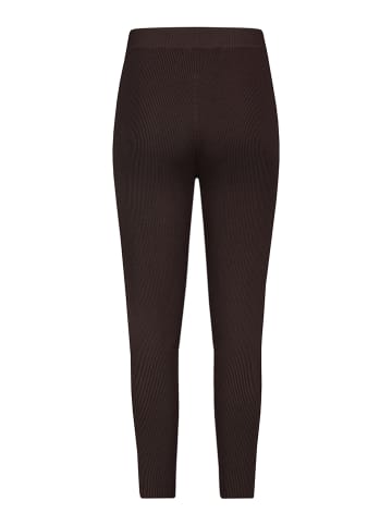 Stitch & Soul Legginsy w kolorze ciemnobrązowym