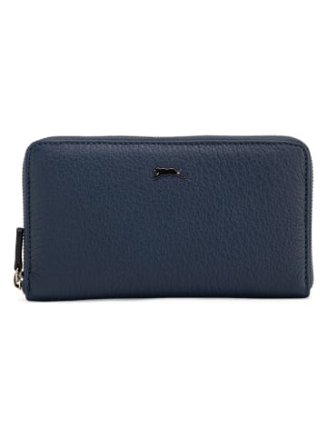Neropantera Skórzany portfel w kolorze niebieskim - 18,5 x 11 x 2 cm