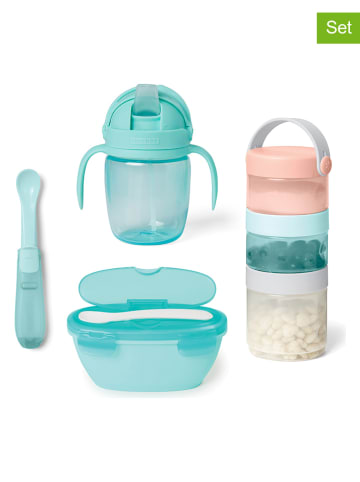 Skip Hop 4-delige set: containers voor babyvoedsel turquoise/lichtroze