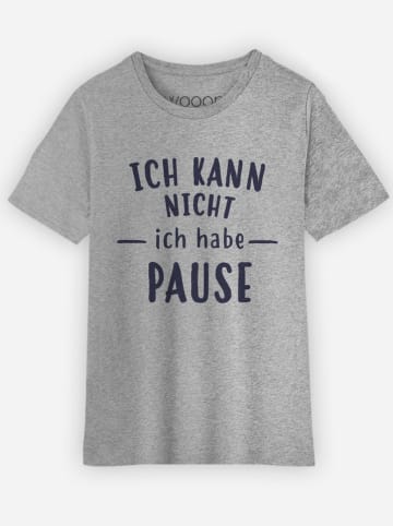 WOOOP Shirt "Ich habe Pause" grijs