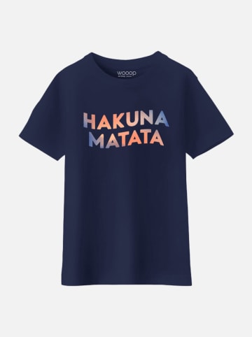 WOOOP Koszulka "Hakuna Matata" w kolorze granatowym