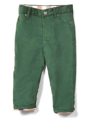 Little Green Radicals Spodnie sztruksowe w kolorze zielonym