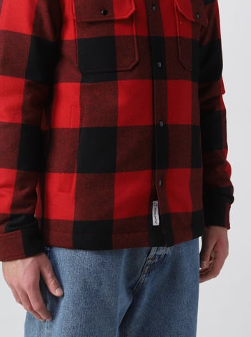 Woolrich Wollhemd in Rot/ Schwarz