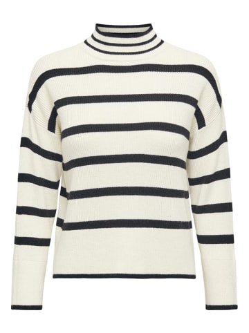 ONLY Pullover "Ibi" in Creme/ Schwarz