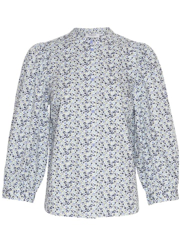 MOSS COPENHAGEN Blouse "Fenella" wit/lichtblauw
