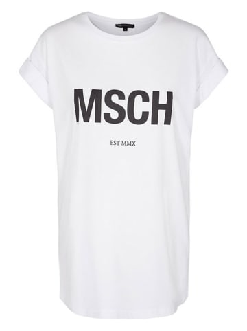 MOSS COPENHAGEN Shirt "Iva Organic" in Weiß/ Schwarz