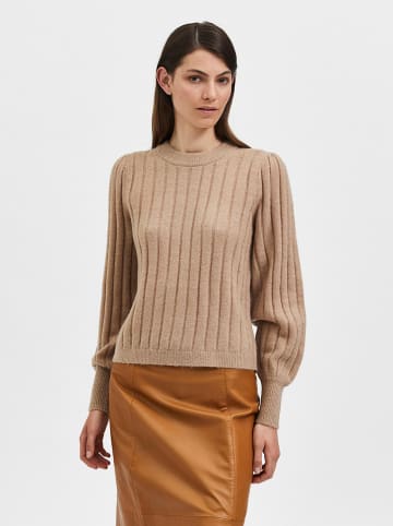 SELECTED FEMME Sweter w kolorze beżowym