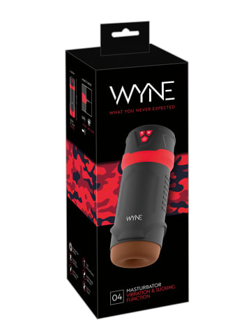 Orion Masturbator w kolorze czarno-czerwonym - dł. 23,6 cm