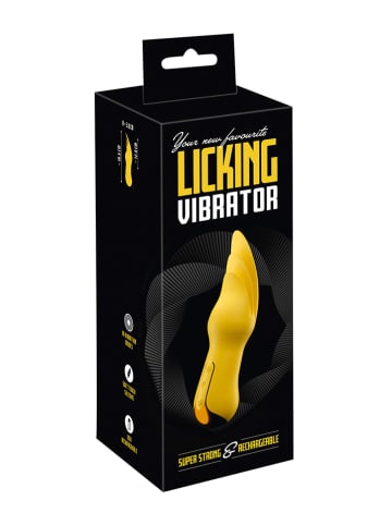 Orion Zungen-Vibrator "Licking" in Gelb - (L)18,6 cm