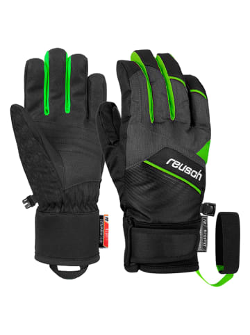 Reusch Rękawiczki narciarskie "Ferdi R-TEX® XT Junior" w kolorze czarno-zielonym