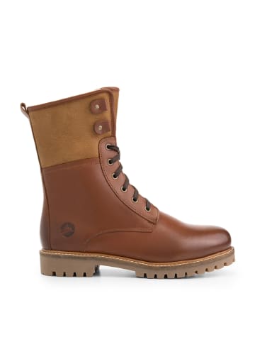 TRAVELIN' Leder-Boots "Holm" in Cognac