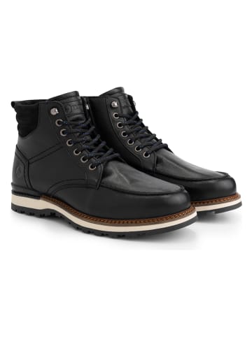 TRAVELIN' Leder-Boots "Lindelund" in Schwarz