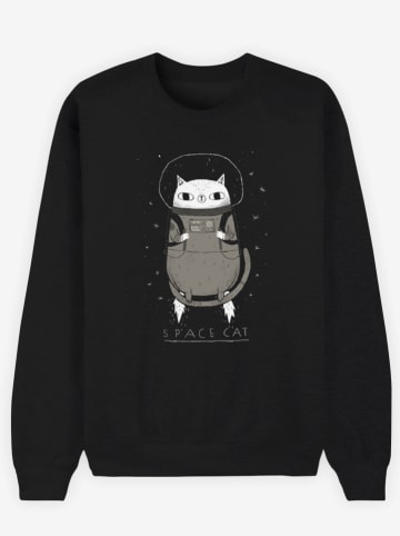 WOOOP Sweatshirt "Space Cat" in Schwarz