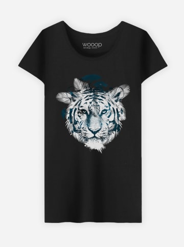 WOOOP Koszulka "Frozen Tiger" w kolorze czarnym