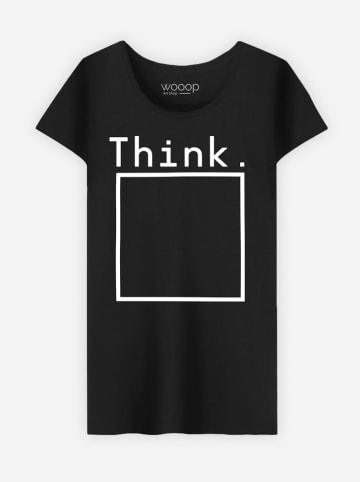 WOOOP Koszulka "Think" w kolorze czarnym