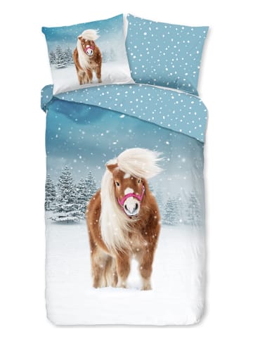 Good Morning Flanellen beddengoedset "Sweet" meerkleurig