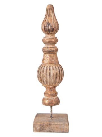 Clayre & Eef Decoratief object "Ornament" goudkleurig - (B)9 x (H)33 x (D)9 cm