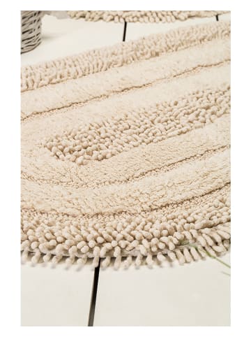 Elizabed 2er-Set: Badvorleger in Creme
