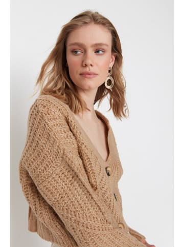 trendyol Cardigan in Hellbraun