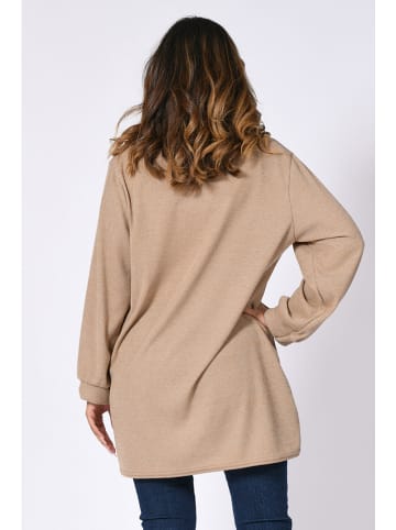 Plus Size Company Sweter "Ibicense" w kolorze karmelowym