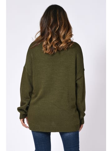 Plus Size Company Sweter "Louisie" w kolorze khaki