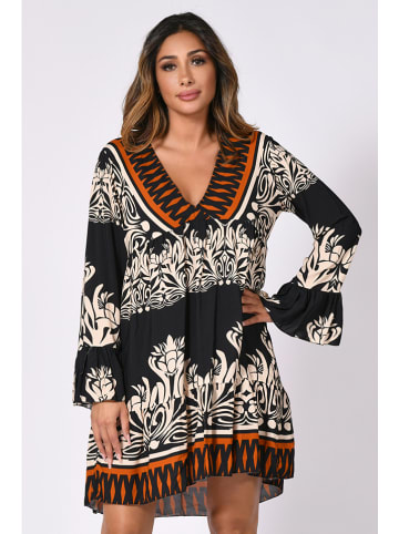 Plus Size Company Kleid "Sibyl" in Schwarz/ Creme