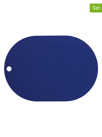 OYOY living design Podkładki stołowe (2 szt.) "Ribbo" w kolorze niebieskim - 46 x 33 cm