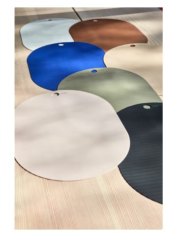 OYOY living design 2-delige set: placemats "Ribbo" blauw - (B)46 x (H)33 cm