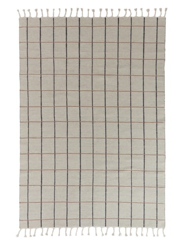 OYOY living design Tapijt "Grid" beige/antraciet - (L)200 x (B)140 cm