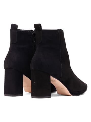 ELODIE Leren enkelboots zwart