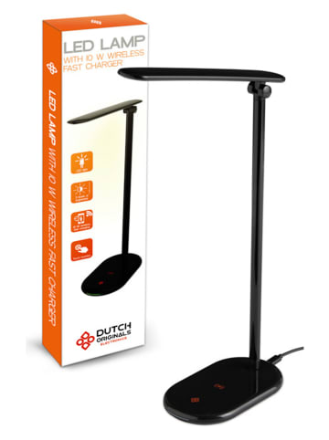 Lifa Living LED-Tischleuchte mit Induktions-Ladestation in Schwarz - (H)34,5 cm