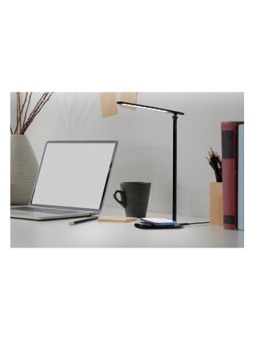 Lifa Living LED-Tischleuchte mit Induktions-Ladestation in Schwarz - (H)34,5 cm