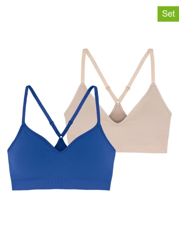 Dorina 2-delige set: bustiers "Revive" beige/blauw