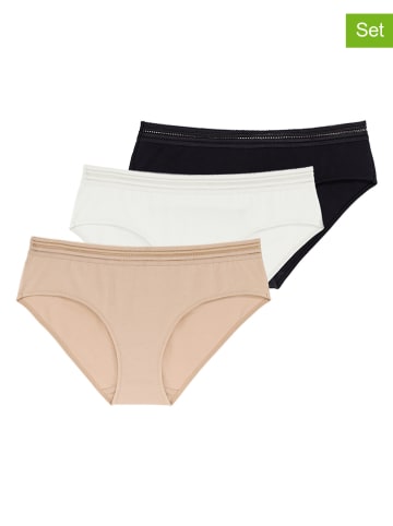 Dorina 3-delige set: hipsters "Giana" beige/crème/zwart