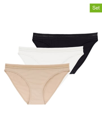 Dorina 3er-Set: Slips "Giana" in Beige/ Schwarz/ Creme