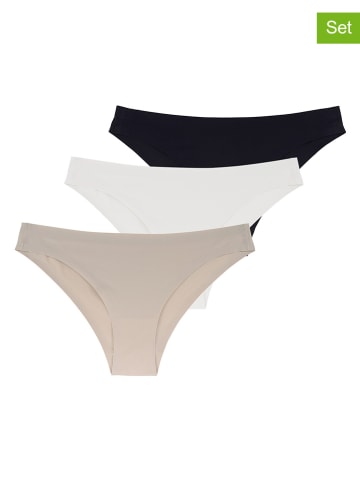Dorina 3-delige set: slips "Mio" beige/crème/zwart
