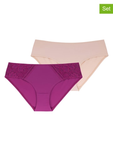 Dorina 2er-Set: Slips "Clio" in Lila/ Beige