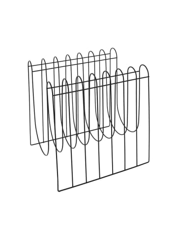 The Concept Factory Tijdschriftenrek zwart - (B)32 x (H)33 x (D)26 cm