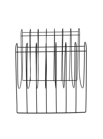 The Concept Factory Tijdschriftenrek zwart - (B)32 x (H)33 x (D)26 cm