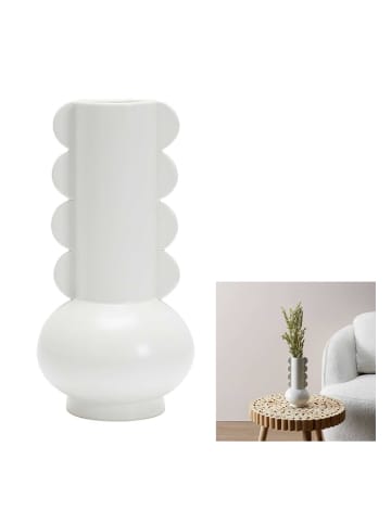 THE HOME DECO FACTORY Vase in Weiß - (H)15 x Ø 8 cm
