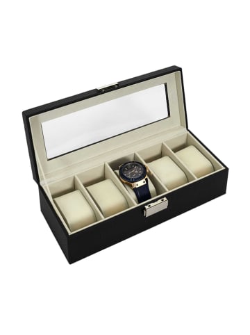Rétro Chic Pudełko w kolorze czarnym na zegarki - 29 x 8 x 12 cm