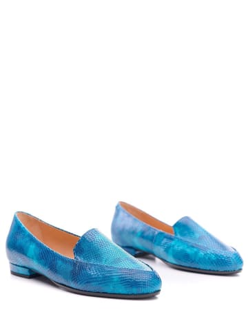 BOSCCOLO Leder-Mokassins in Blau