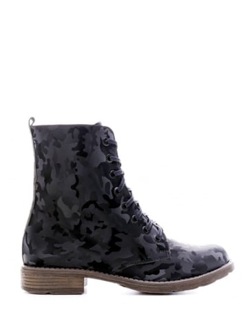 BOSCCOLO Leder-Boots in Schwarz/ Grau