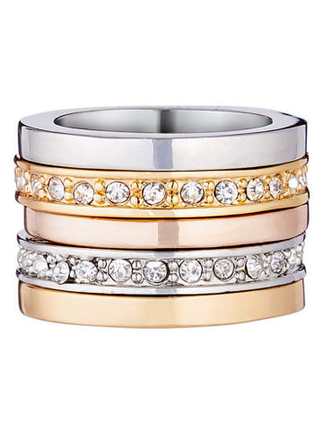 CRAZY CRYSTAL Vergold. Ring mit Kristallen