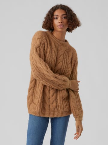Vero Moda Sweter "Wine" w kolorze jasnobrązowym